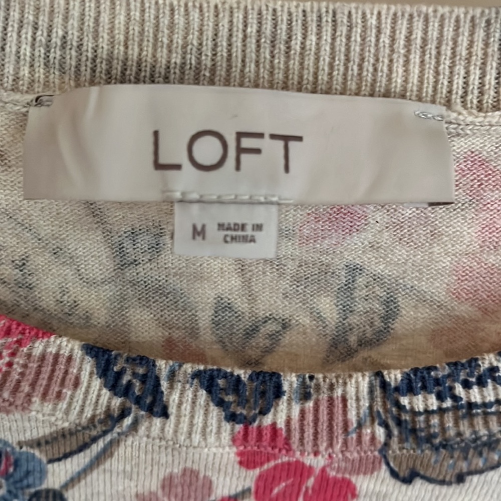 Peplum Floral Sweater by Loft - Picture 4 of 6